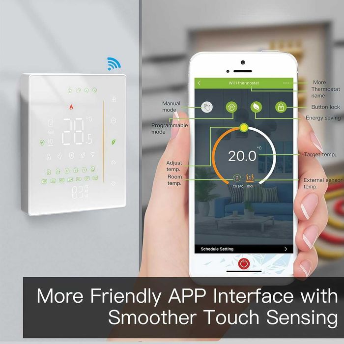 Termostat centrala wifi inteligent compatibil  gaz electric pompa etc