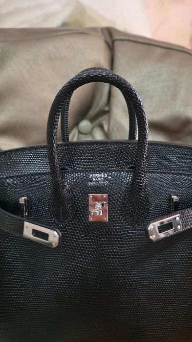 Чанта Hermes birkin 20 кожа от гущер налична