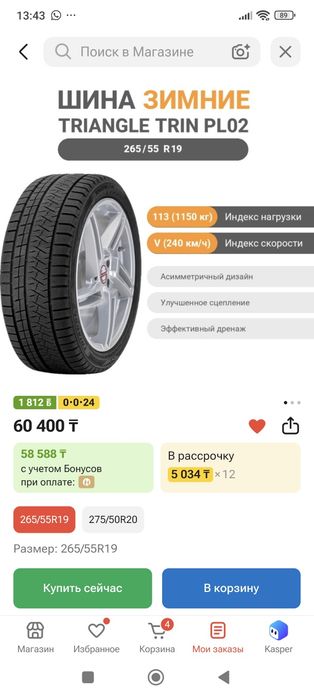 Triangle зимняя резина