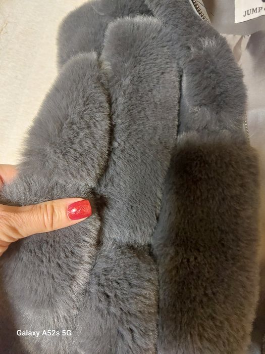 Дълъг пухен елек с/м