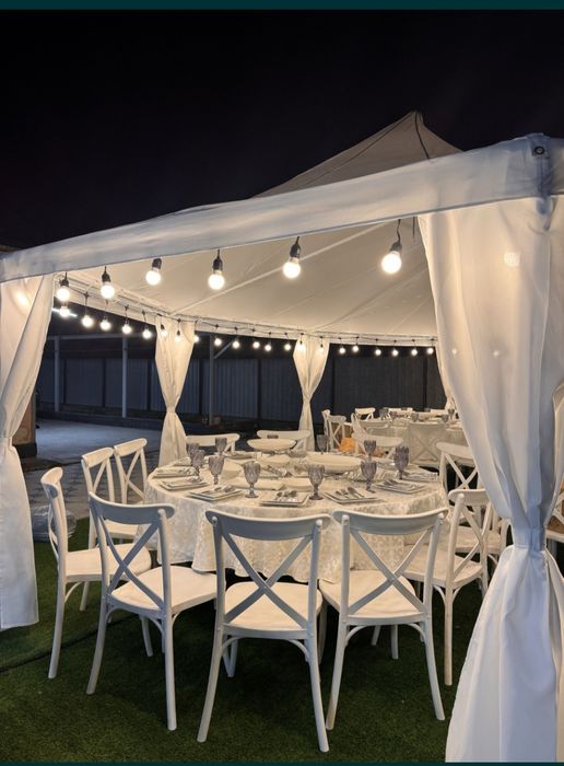 Аренда шатров, столы и стулья. Продажа шатров