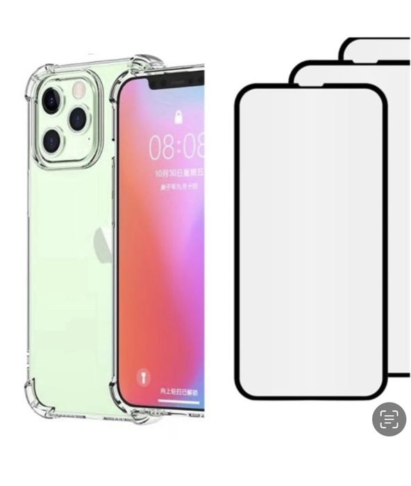 Iphone 14/15/16e/17/18/PRO/MAX/PLUS Husa TPU Anti Soc + Folie Sticla Safe Gl