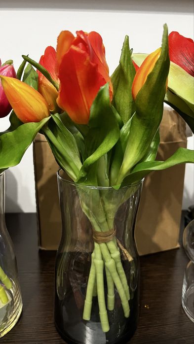 Искусственный букетик 30см с вазой