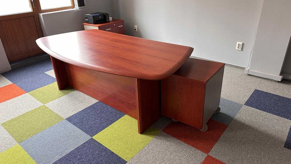 Vand masa de birou lemn si dulap cu sertare set