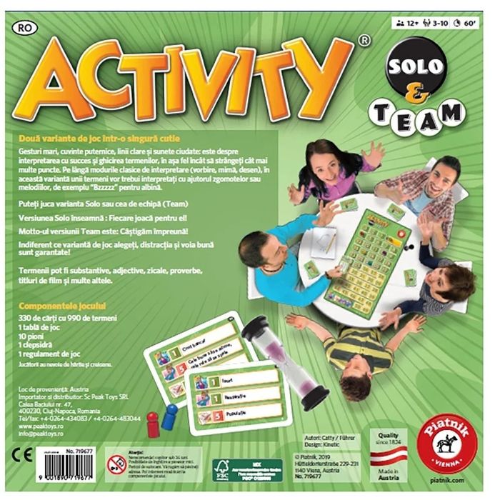 Joc de societate Activity Solo and Team, nou, sigilat