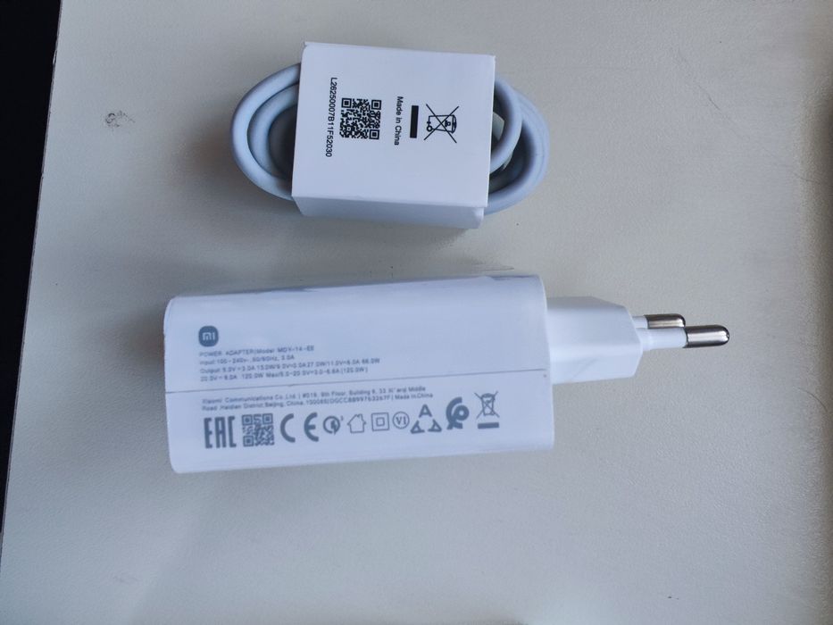 Оригинално зарядно Xiaomi 120W бързо Turbo зареждане