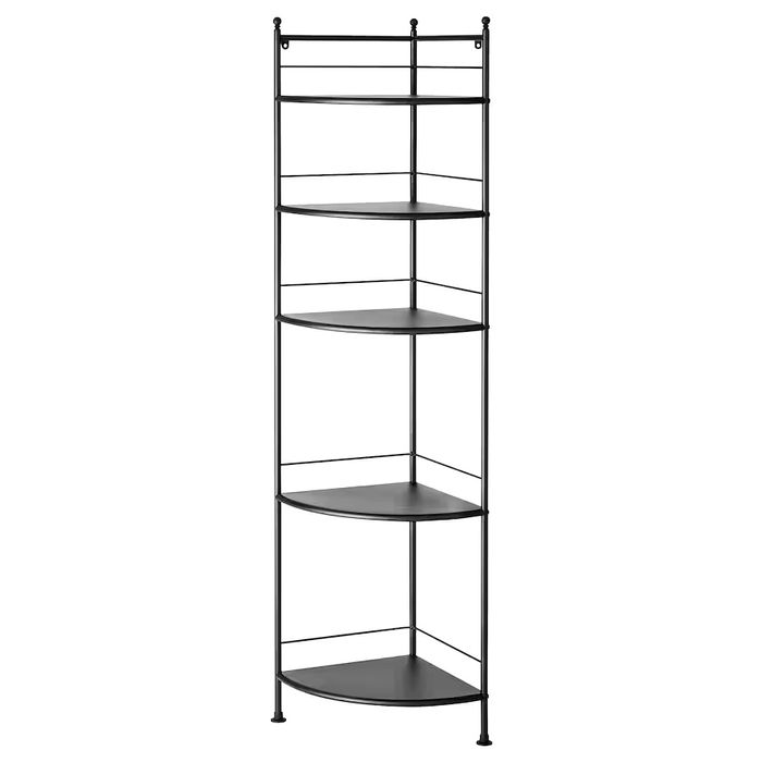 Висока стоманена ъглова етажерка за баня