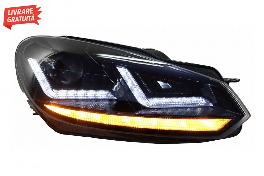 Faruri Osram LED VW Golf 6 VI (2008-2012) Black LEDriving Semnal Dinam