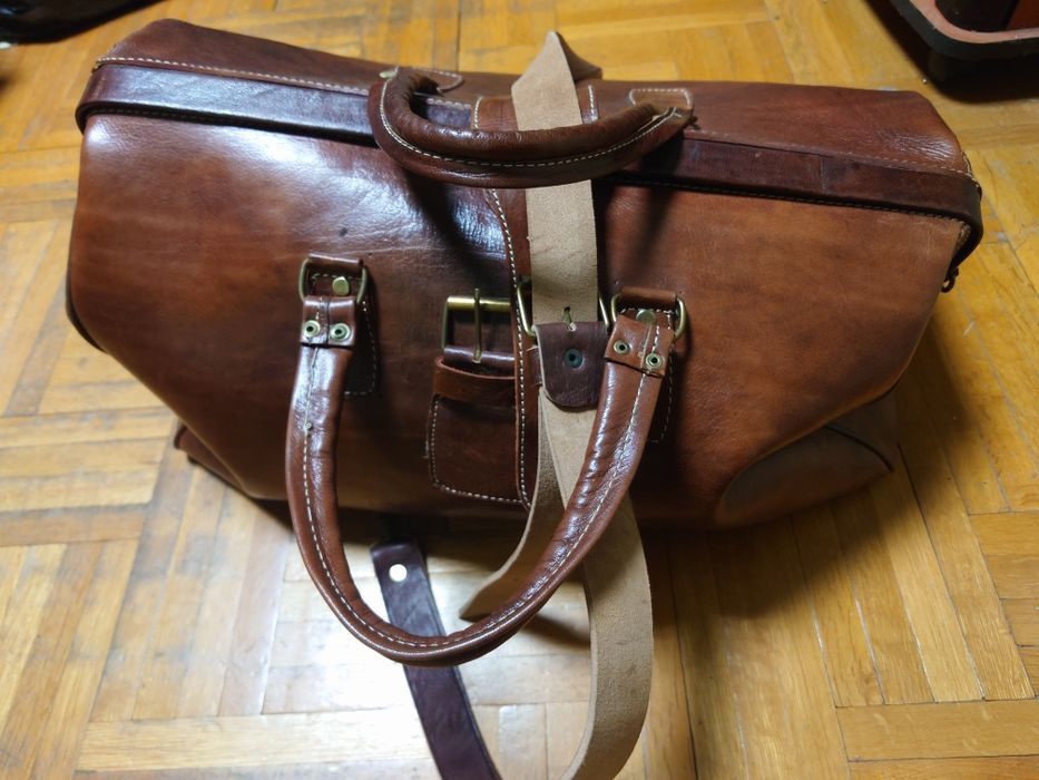 Пътна чанта от камилска кожа