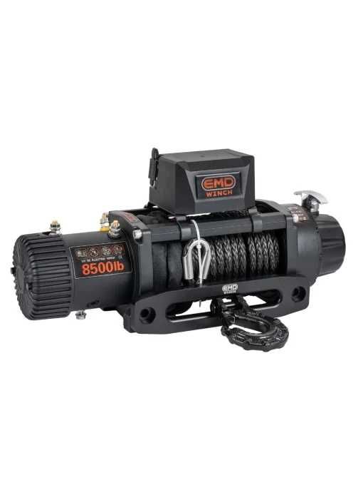 Troliu electric auto EMD Winch 8500lbs (3856kg), 12V, cablu sintetic, 24m, raport 150:1