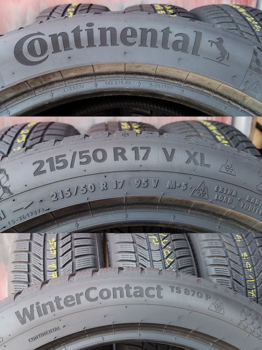4броя зимни гуми 215/50/17 Continental WinterContact TS 870P
dot24