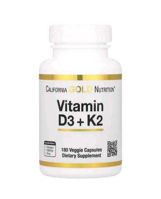 витамин Д3К2,California Gold,180 капсул