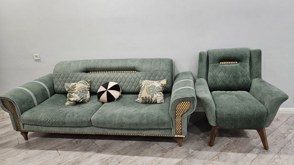 СРОЧНО! Диван + 2 кресла | под реставрацию | Астана