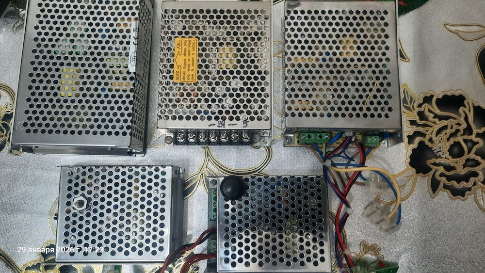 Блоки питания импульсные DC, 24, 12, 5v.
