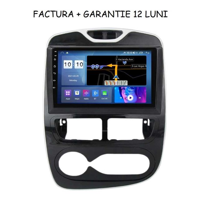 Navigatie Android 14 RENAULT CLIO 4 2012-2018  1/8 Gb CarPlay + CAMERA