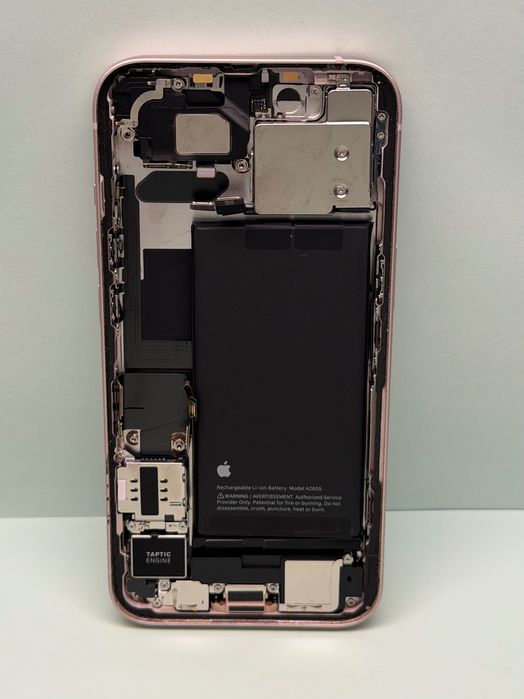 Carcasa originala iPhone 13 pink rose camera baterie sticla rama