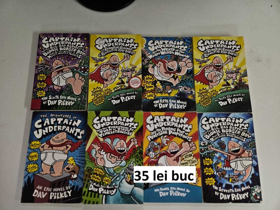 5 carti copii engleza Captain Underpants/Capitanul Chilot