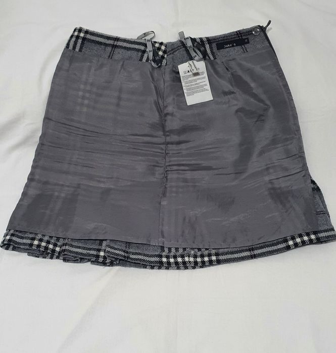 Fusta gri in carouri Jake's marimea 36 stil preppy cu