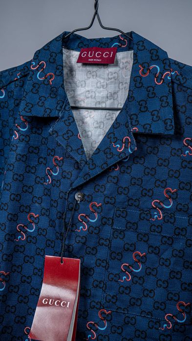 Лимитирана Риза Gucci Printed Cotton Ripstop (The Year of Snake)