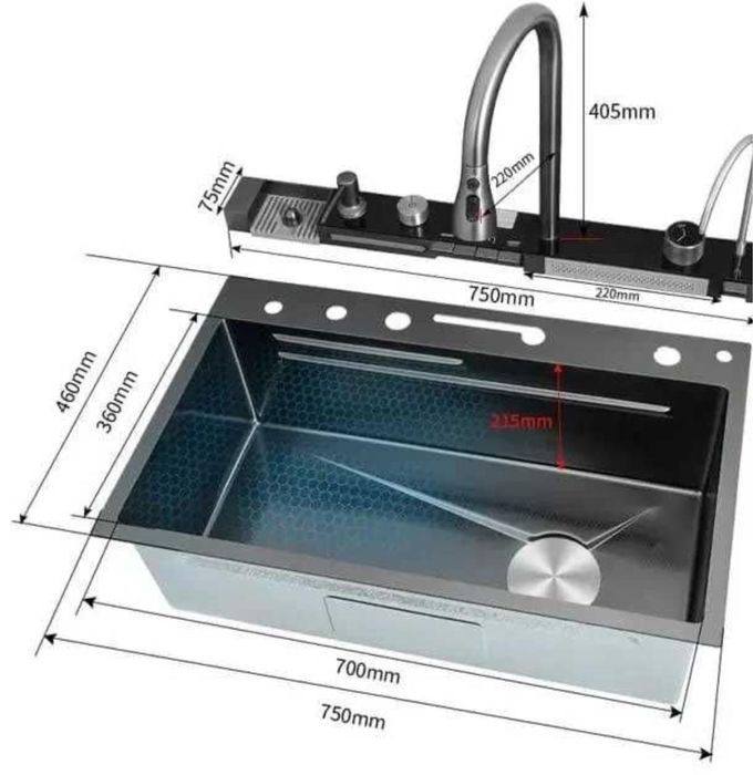 Chiuveta multifunctionala accesorii incluse afisaj temperatura 750x460