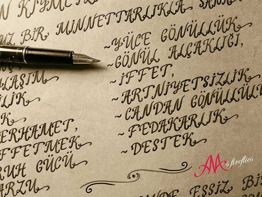 Калиграфски услуги,калиграфско надписване- покани,писма,стихове,имена.