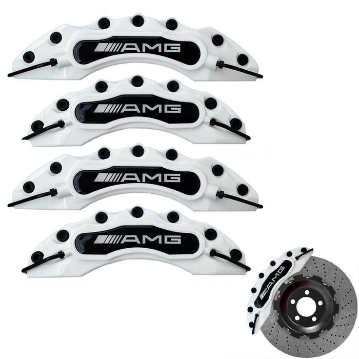 Капаци за спирачни апарати Мерцедес Mercedes AMG комплект 4 броя бели