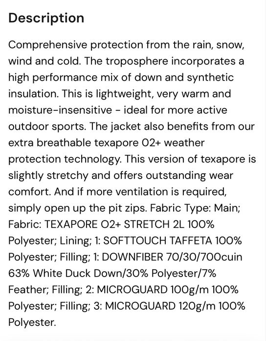 Jack Wolfskin 20 K - Womens Troposphere Jacket Night Blue S 36/38