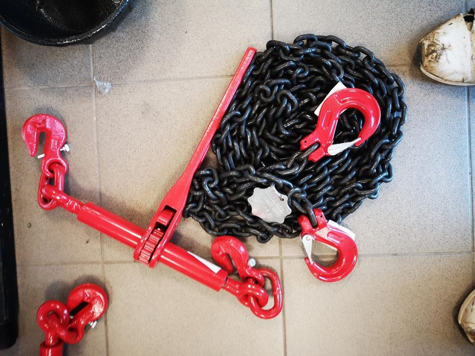 Lant ancorare pentru utilaje grele cu dispozitiv de tensionare pe clic