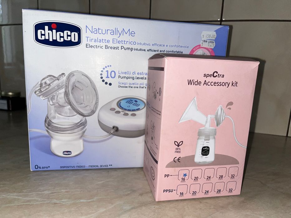 Pompa electrica Chicco Naturally Me, 0 luni+ cadou