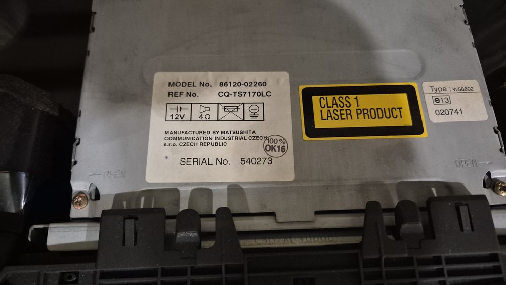 Radio CD Toyota Corolla 2003