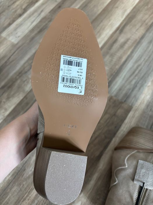 Botine cowboy / ciocate piele noi nr 38