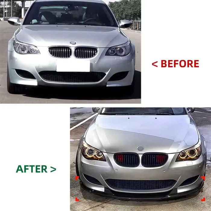 Lip Prelungire Bara Fata M5 BMW E60 E61, Extensie BARA M5 Negru Lucios