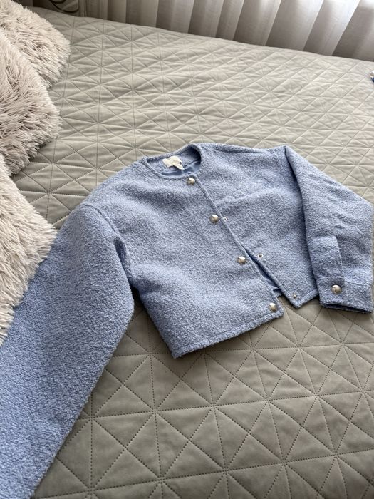 Яке от буке в син цвят HM