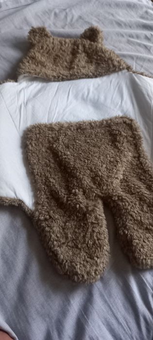 Конверт мишка очень тёплый 0 до 5 мес