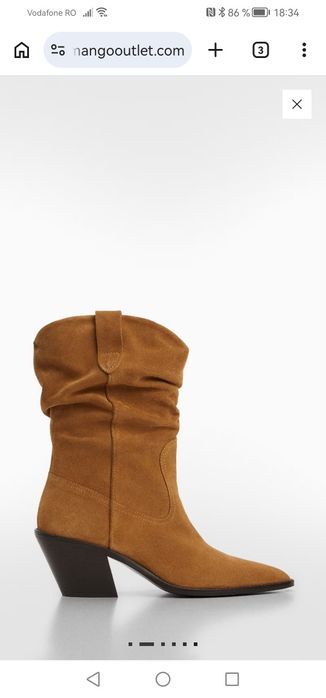 Botine piele Mango