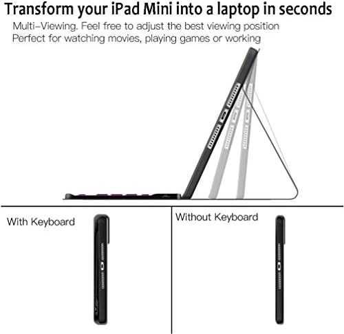 Безжичен Клавиатурен калъф таблет iPad Mini 5/4/3/2/1, 7.9 инча Айпад