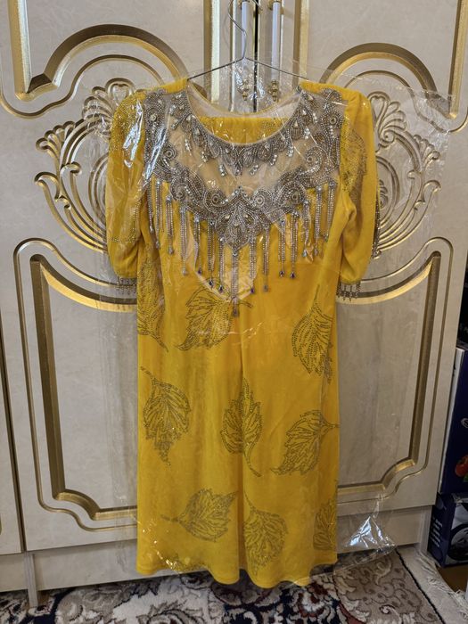 Kelin look kuylak lozim rangi sariq razmer s