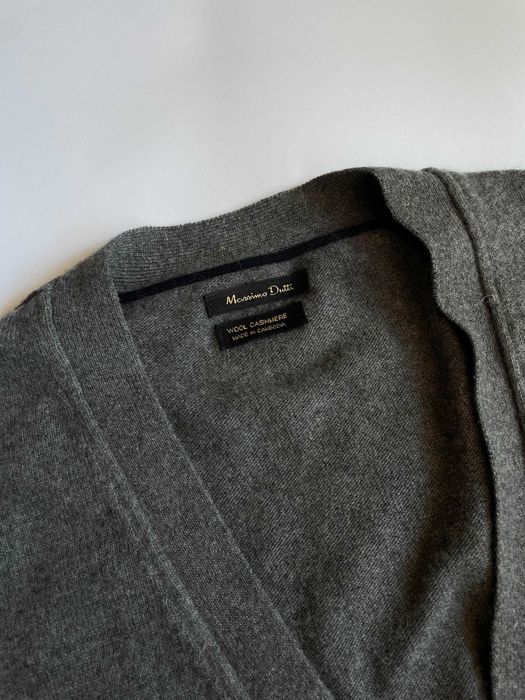 Мъжки вълнен елек Massimo Dutti в сив цвят