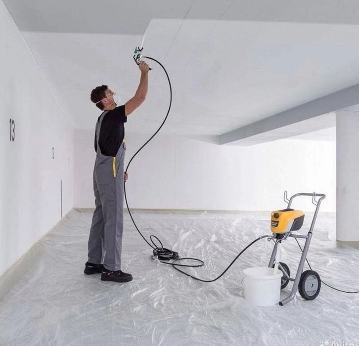 Безвоздушная покраска. Покраска фасадов, металлоконструкций и др.