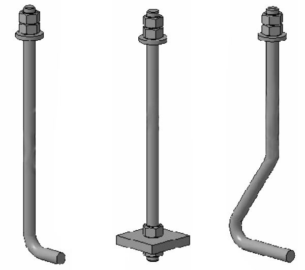Болты  фундаментные ГОСТ 24379. Закладные детали.