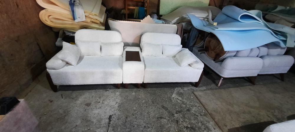 Yangi zamonaviy oq kreslo-divan to‘plami — sifat va qulaylik birgalikd