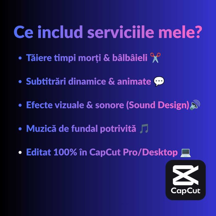 Cauți editare video de calitate pentru TikTok, Reels sau Shorts, dar ai un buget limitat?