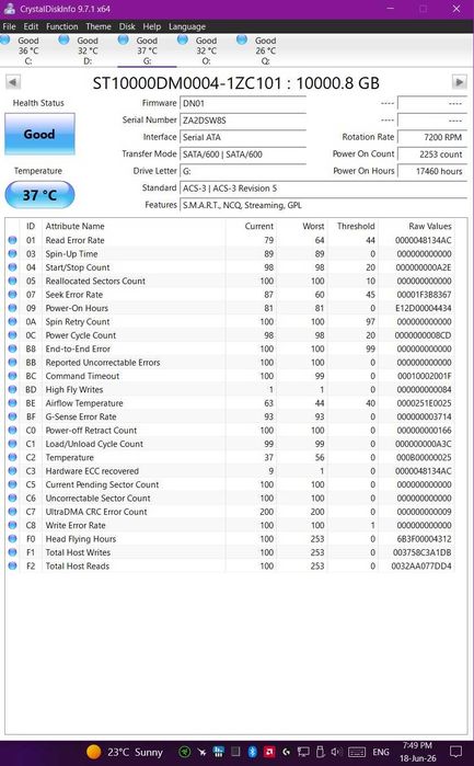 HDD 10TB Seagate Barracuda PRO хард диск 10ТБ