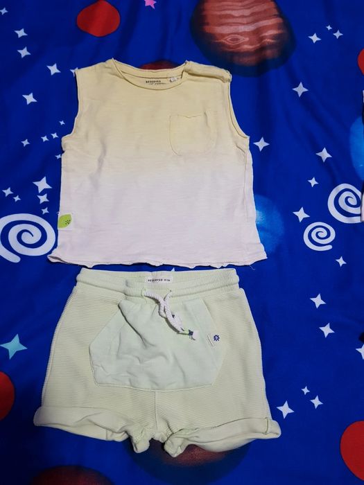 Lot marimea 80 pt vara baieti pantaloni scurti + tricou