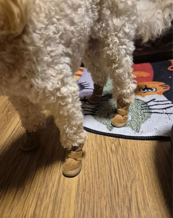 Комплект топъл елек и ботушки за кучета