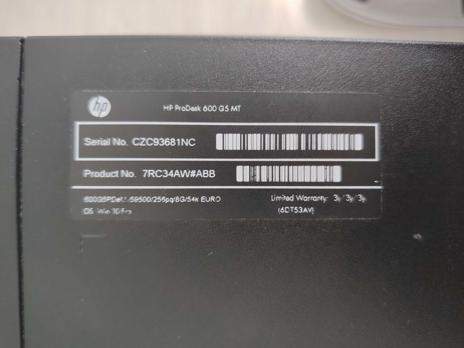 PC Desktop HP ProDesk 600 G5 MT | i5-9500 | 8GB RAM | 120GB SSD