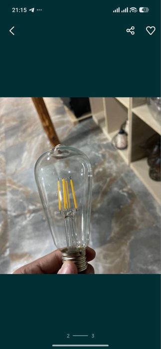 Димминируемые Лампочки Эдисон/Edison 2700К ретро стиль Декор