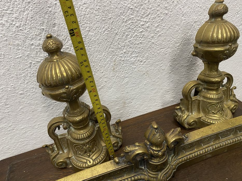 Бароков месингов предпазител за камина Германия 1900 1920