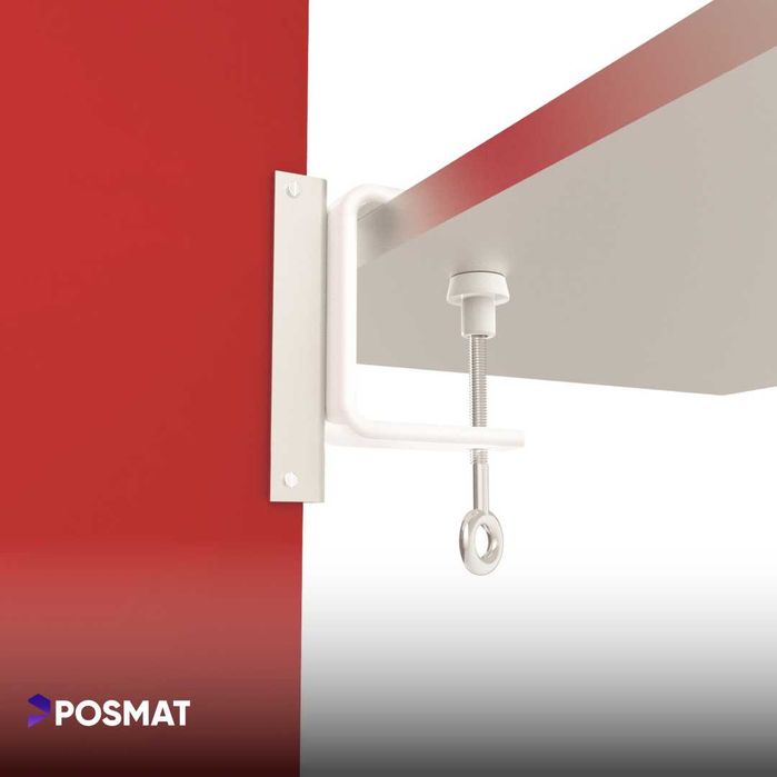 Струбцина CLAMP HOLDER-90 с вертикальным П-держателем вывесок. Ценник