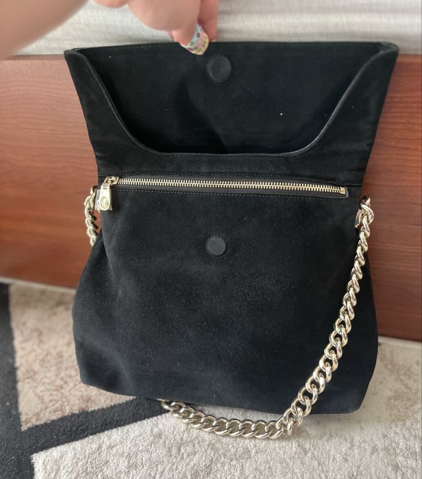 Karen Millen велурена дамска чанта